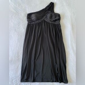 Adrianna Papell‎ Boutique Beaded One Shoulder Jersey Dress Size 14